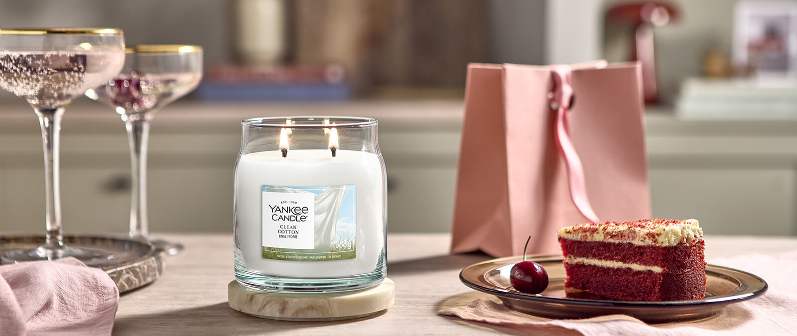 Yankee Candle® Clean Cotton illat tiszta otthoni hangulatban