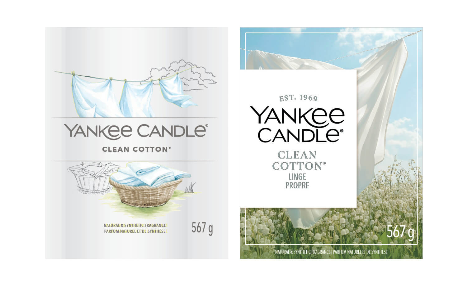 Yankee Candle® régi és új csomagolás összehasonlítása