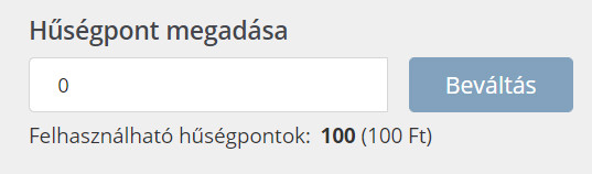Hűségpont beváltás