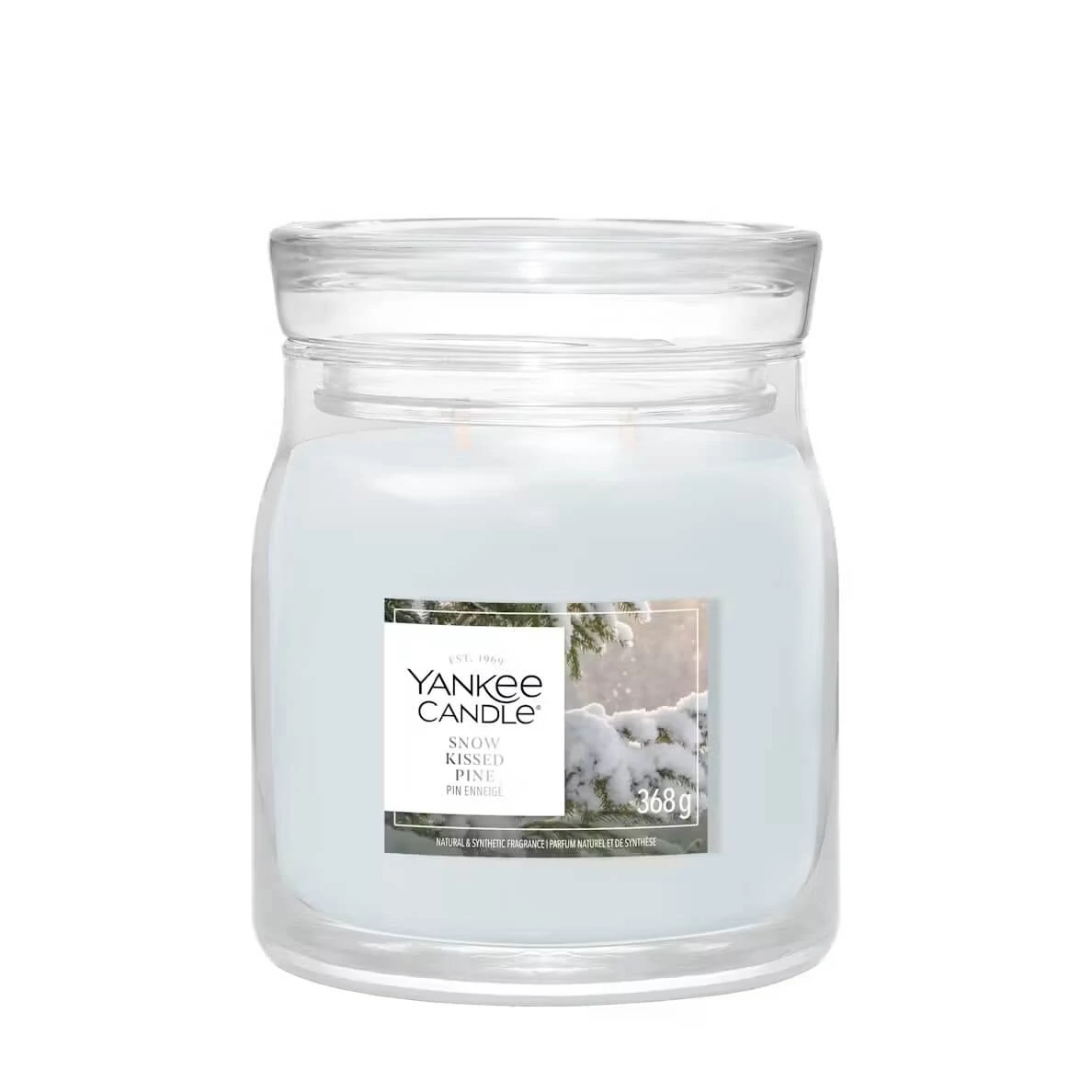 Yankee Candle Snow-Kissed Pine Signature közepes üveggyertya 368 g