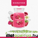Kép 4/5 - Red Raspberry Signature nagy üveggyertya 567 g