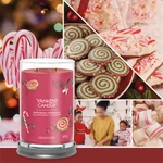 Kép 4/7 - Peppermint Pinwheels Signature nagy poharas gyertya
