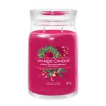 Kép 1/6 - Yankee Candle® Sparkling Winterberry Signature nagy üveggyertya