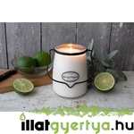 Kép 2/2 - White Sage & Bergamot Creamery nagy üveggyertya 623 g