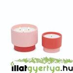 Kép 2/2 - Sparkling Grapefruit Color Block nagy kerámia gyertya 453 g