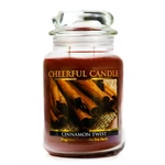 Kép 1/3 - Cheerful Candle® Cinnamon Twist nagy üveggyertya 680 g