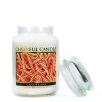 Kép 2/3 - Cheerful Candle® Candy Cane nagy üveggyertya 680 g