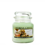 Kép 1/3 - Cheerful Candle® Pistachio and Honey közepes üveggyertya 454 g