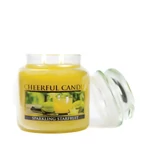 Kép 2/3 - Cheerful Candle® Sparkling Starfruit közepes üveggyertya 454 g