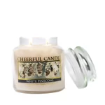 Kép 2/3 - Cheerful Candle® White Pinecone közepes üveggyertya 454 g