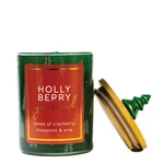 Kép 2/2 - Cheerful Candle® Seasonal Holly Berry Garland közepes üveggyertya 283 g