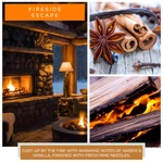 Kép 3/3 - Cheerful Candle® Fireside Escape nagy üveggyertya 680 g