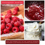 Kép 3/3 - Cheerful Candle® Raspberry Danish nagy üveggyertya 680 g