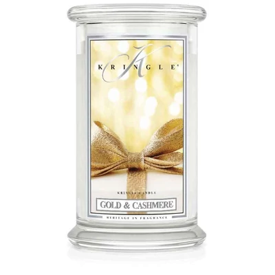Kringle Candle® Gold & Cashmere nagy üveggyertya