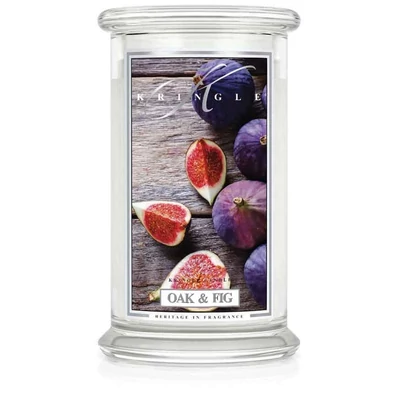 Kringle Candle® Oak & Fig nagy üveggyertya