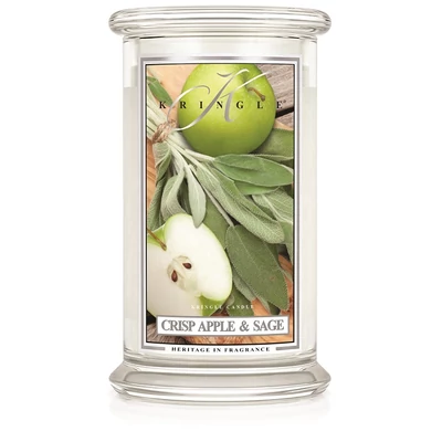 Kringle Candle® Crisp Apple & Sage nagy üveggyertya