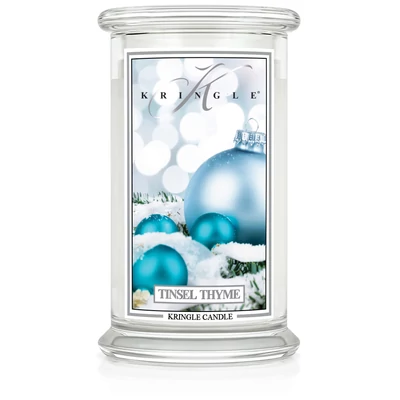 Kringle Candle® Tinsel Thyme nagy üveggyertya