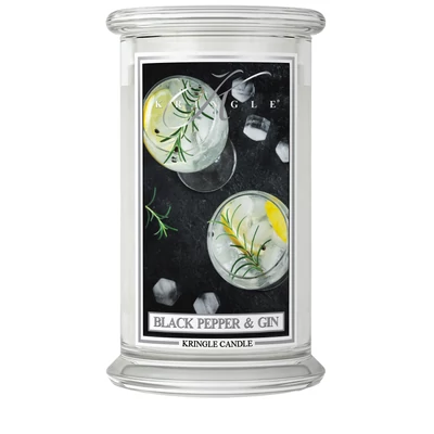 Kringle Candle® Black Pepper Gin nagy üveggyertya