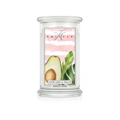 Kringle Candle® Avocado & Palm nagy üveggyertya