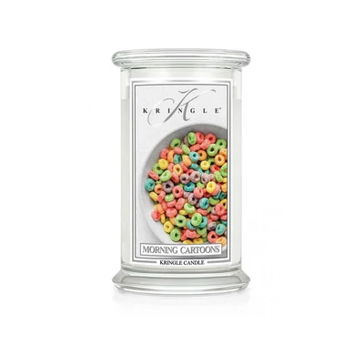 Kringle Candle® Morning Cartoons nagy üveggyertya