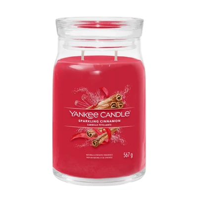 Yankee Candle® Sparkling Cinnamon Signature nagy üveggyertya