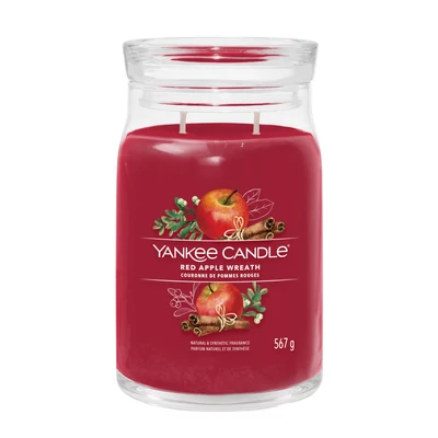Yankee Candle® Red Apple Wreath Signature nagy üveggyertya