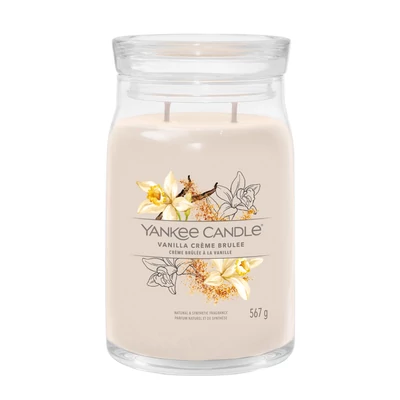 Yankee Candle® Vanilla Creme Brulee Signature nagy üveggyertya