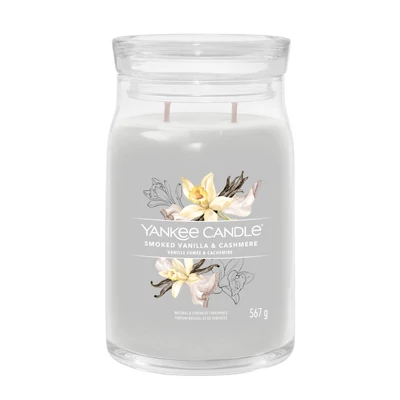 Yankee Candle® Smoked Vanilla & Cashmere Signature nagy üveggyertya