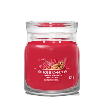 Yankee Candle® Sparkling Cinnamon Signature közepes üveggyertya