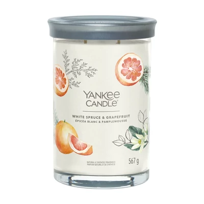 Yankee Candle® White Spruce & Grapefruit Signature nagy poharas gyertya