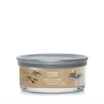Yankee Candle® Amber & Sandalwood Signature 5 kanócos poharas gyertya