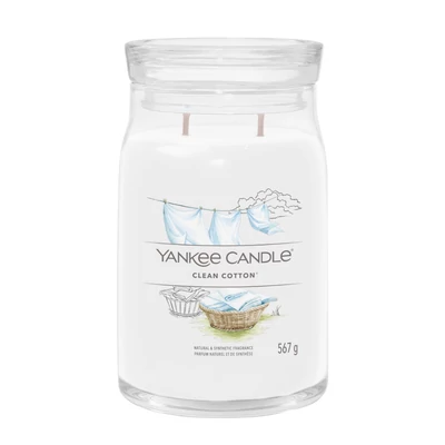 Yankee Candle® Clean Cotton Signature nagy üveggyertya