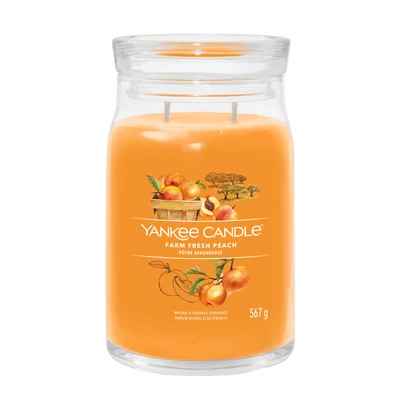 Yankee Candle® Farm Fresh Peach Signature nagy üveggyertya