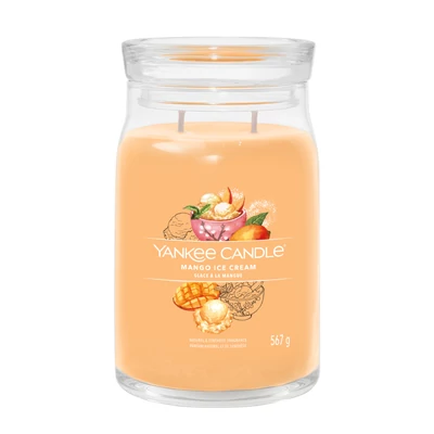 Yankee Candle® Mango Ice Cream Signature nagy üveggyertya
