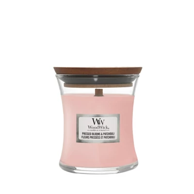 WoodWick® Pressed Blooms & Patchouli kis üveggyertya