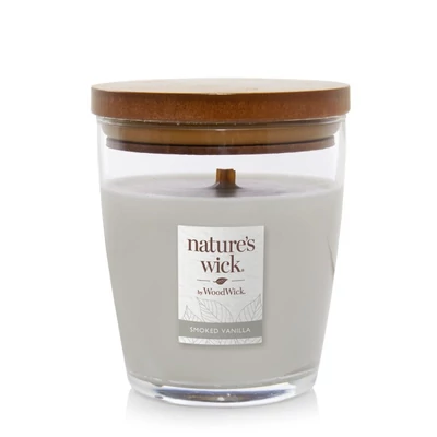Nature's Wick® Smoked Vanilla közepes üveggyertya