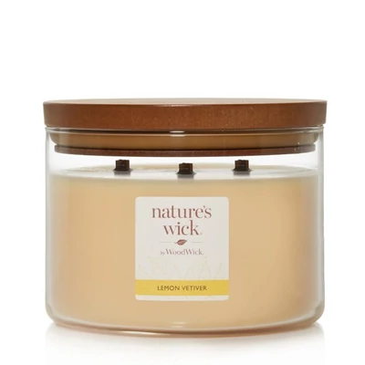 Nature's Wick® Lemon Vetiver nagy üveggyertya