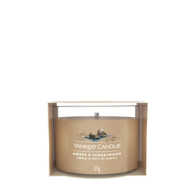 Yankee Candle® Amber &amp; Sandalwood üveges mintagyertya