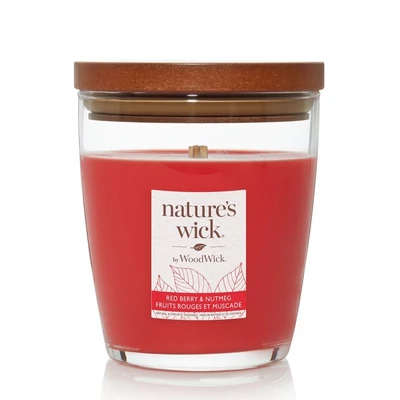 Nature's Wick® Redberry & Nutmeg közepes üveggyertya