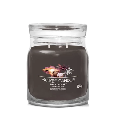 Yankee Candle® Black Coconut Signature közepes üveggyertya