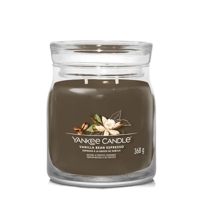 Yankee Candle® Vanilla Bean Espresso Signature közepes üveggyertya