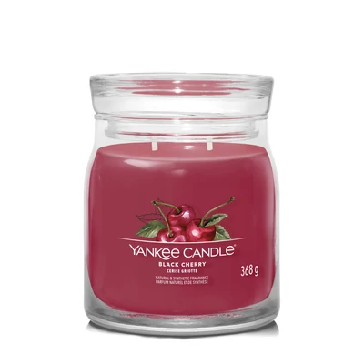 Yankee Candle® Black Cherry Signature közepes üveggyertya