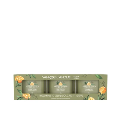 Yankee Candle® Sage & Citrus üveges mintagyertya szett