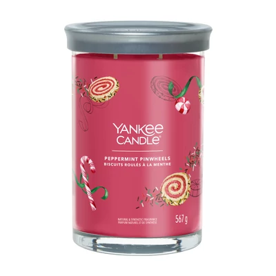 Yankee Candle® Peppermint Pinwheels Signature nagy poharas gyertya