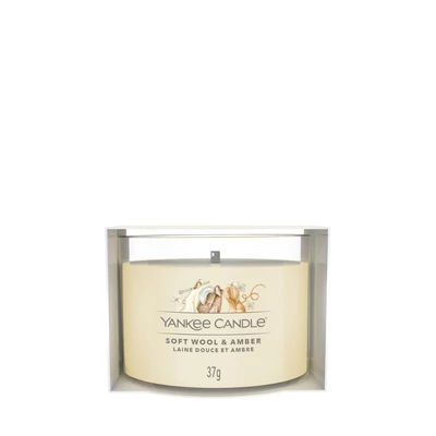 Yankee Candle® Soft Wool &amp; Amber üveges mintagyertya