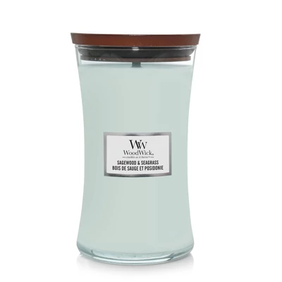 WoodWick® Sagewood &amp; Seagrass nagy üveggyertya