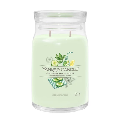 Yankee Candle® Cucumber Mint Cooler Signature nagy üveggyertya