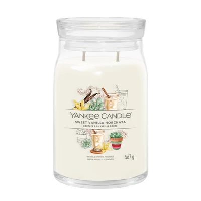 Yankee Candle® Sweet Vanilla Horchata Signature nagy üveggyertya