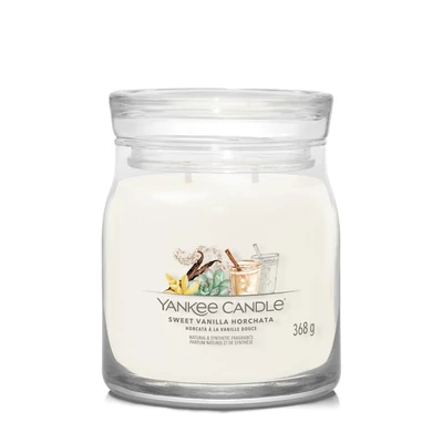 Yankee Candle® Sweet Vanilla Horchata Signature közepes üveggyertya