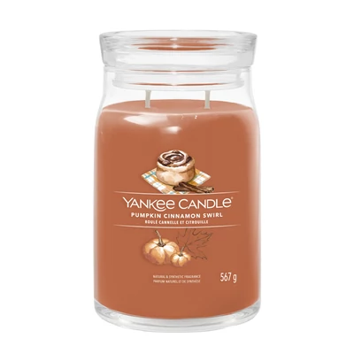 Yankee Candle® Pumpkin Cinnamon Swirl Signature nagy üveggyertya